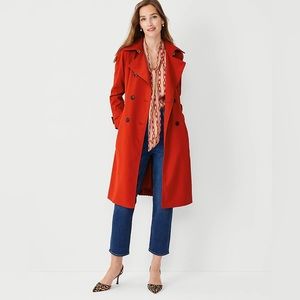 Ann Taylor Pleat Back Trench Coat